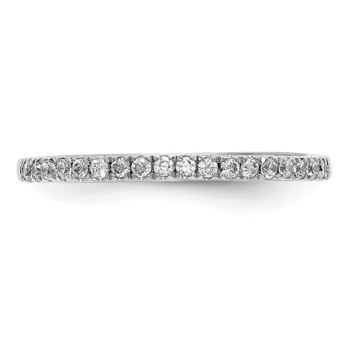 Rings Goldia 021ct CZ Solid Real 14K White Gold Wedding Wedding Band Ring