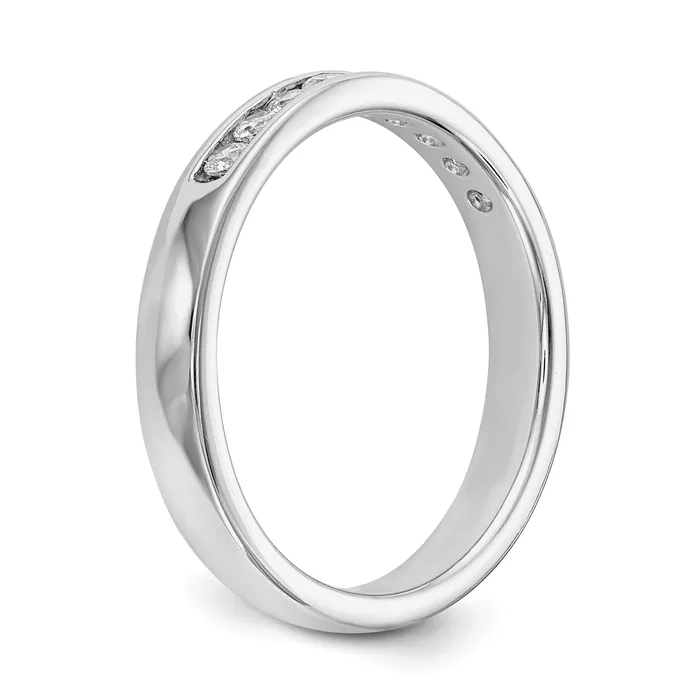 Rings Goldia 032ct CZ Solid Real 14K White Gold 9Stone Channel Wedding Band Ring
