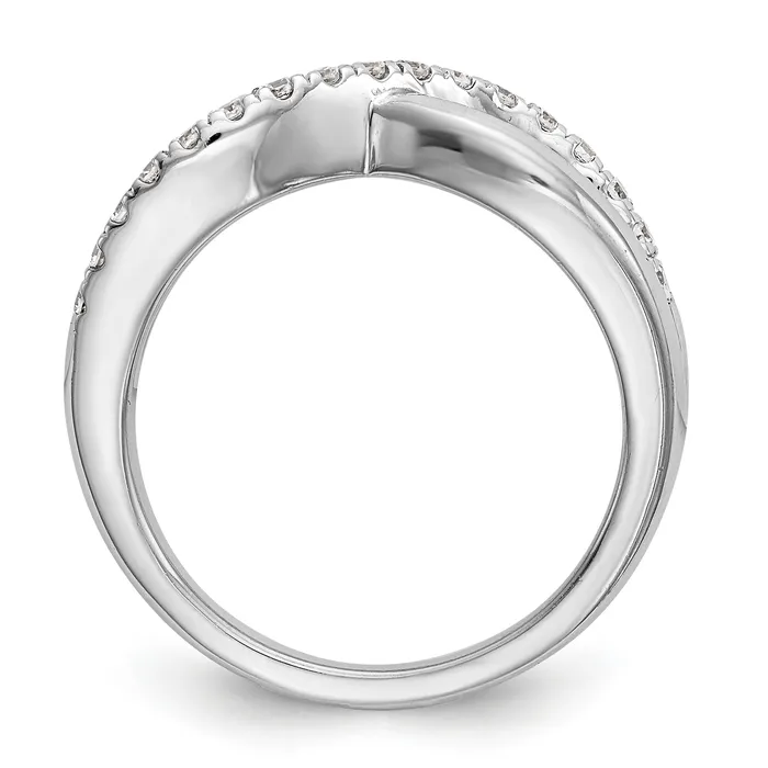 Rings Goldia 039ct CZ Solid Real 14K White Gold Wedding Band Ring
