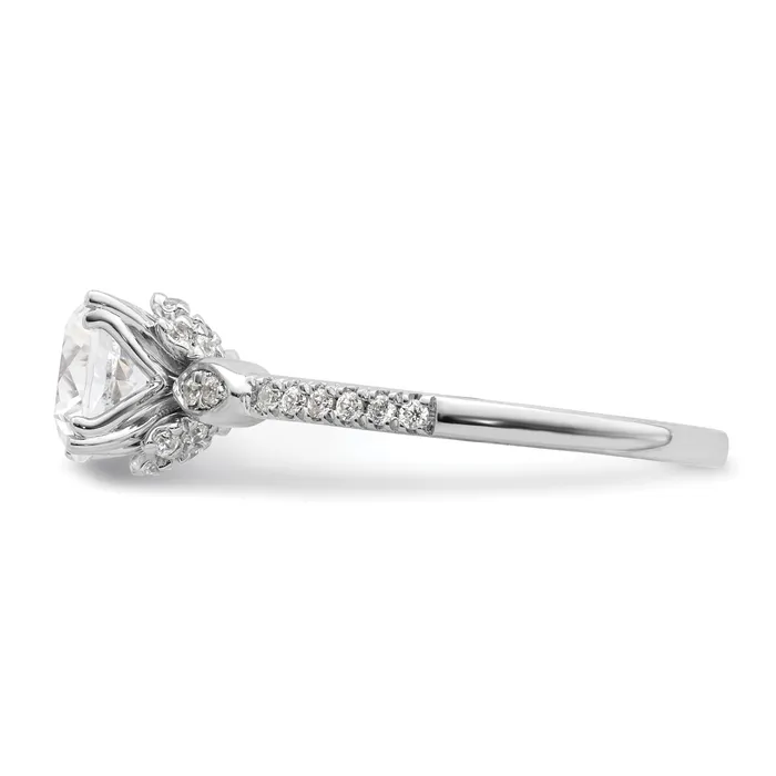 Rings Goldia 100ct CZ Solid Real 14k White Polish 1ct Round Engagement Dia Ring
