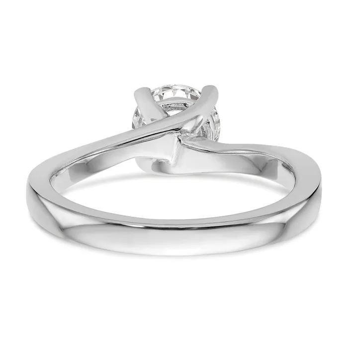 Rings Goldia 125ct CZ Solid Real 14K White Gold Round Solitaire Engagement Ring Engagement Polished