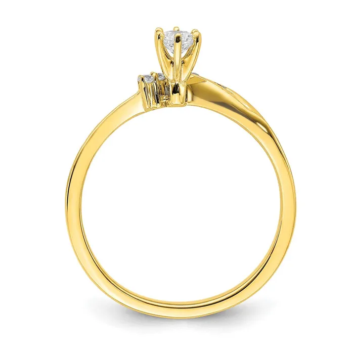 Rings Goldia 10k Yellow Gold Real Diamond Engagement Ring