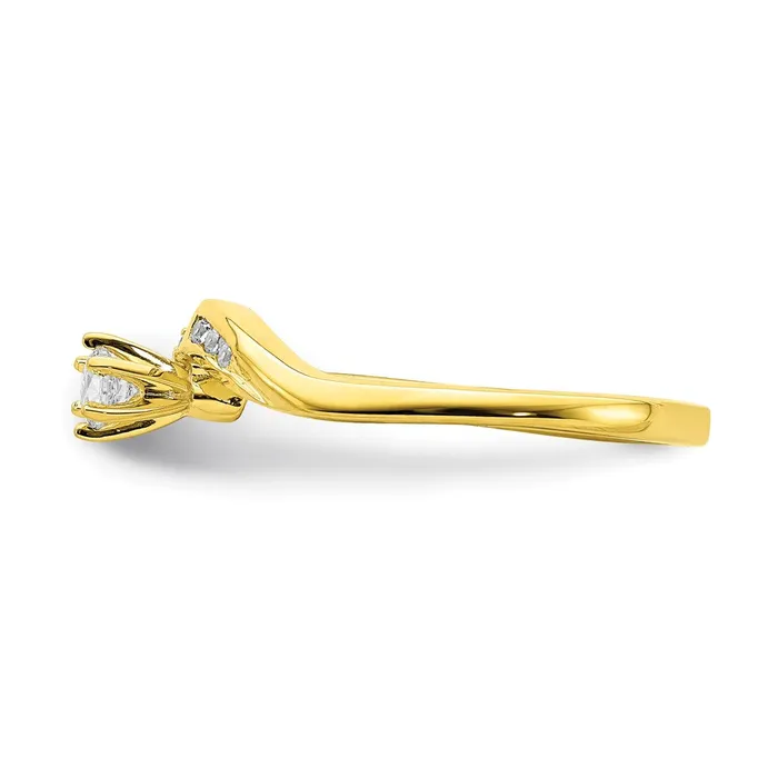 Rings Goldia 10k Yellow Gold Real Diamond Engagement Ring