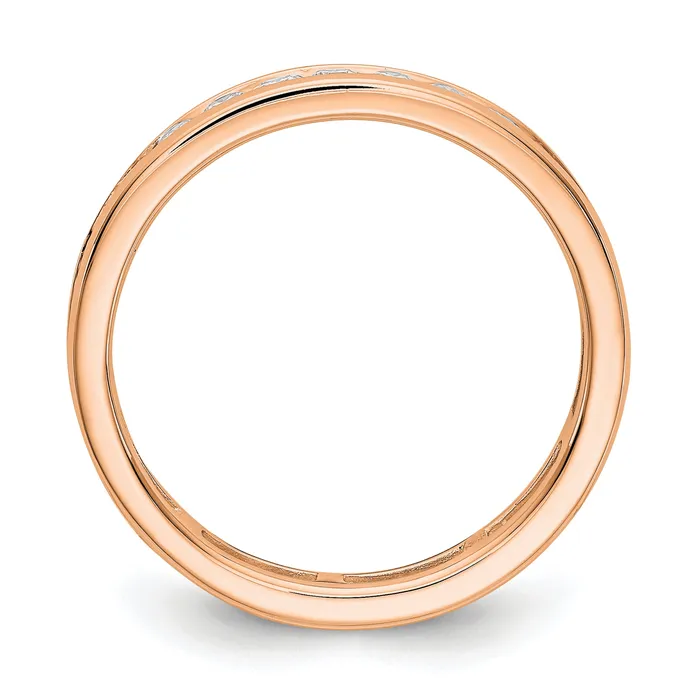 Rings Goldia 14k Rose Gold 1 Ct Lab Grown Diamond VSSI G Channel Set Eternity Band Ring