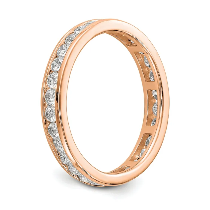 Rings Goldia 14k Rose Gold 1 Ct Lab Grown Diamond VSSI G Channel Set Eternity Band Ring