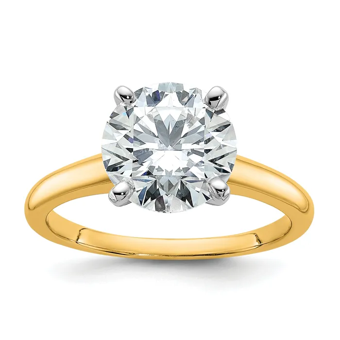 Rings Goldia 14k Twotone 3 Ct Certified Lab Grown Diamond VSSI G Round Solitaire Engagement Ring
