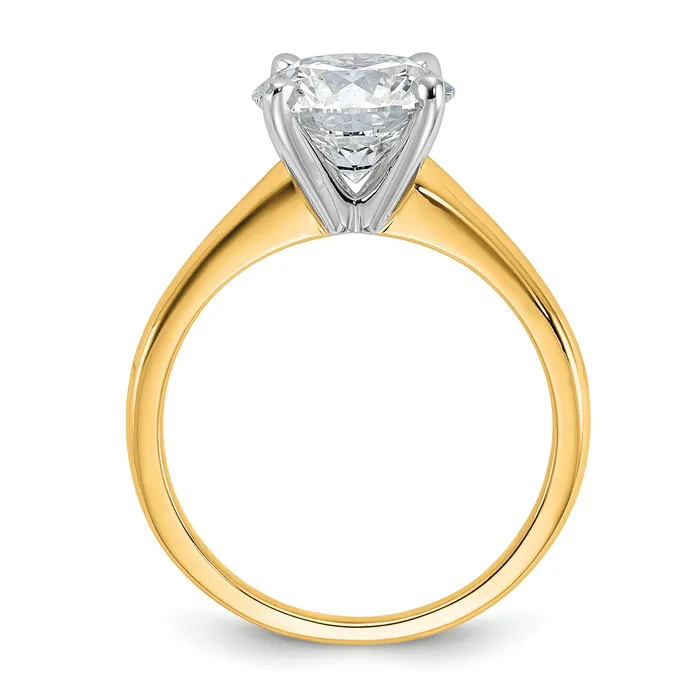 Rings Goldia 14k Twotone 3 Ct Certified Lab Grown Diamond VSSI G Round Solitaire Engagement Ring
