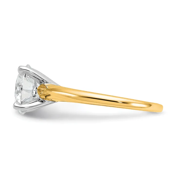 Rings Goldia 14k Twotone 3 Ct Certified Lab Grown Diamond VSSI G Round Solitaire Engagement Ring