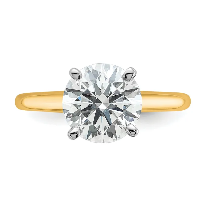 Rings Goldia 14k Twotone 3 Ct Certified Lab Grown Diamond VSSI G Round Solitaire Engagement Ring