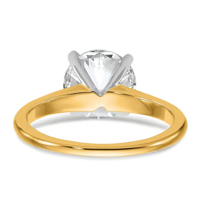 Rings Goldia 14k Twotone 3 Ct Certified Lab Grown Diamond VSSI G Round Solitaire Engagement Ring
