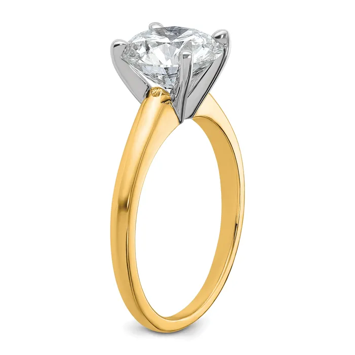 Rings Goldia 14k Twotone 3 Ct Certified Lab Grown Diamond VSSI G Round Solitaire Engagement Ring