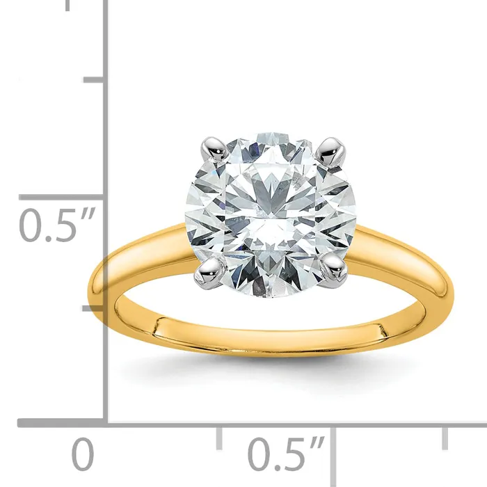 Rings Goldia 14k Twotone 3 Ct Certified Lab Grown Diamond VSSI G Round Solitaire Engagement Ring