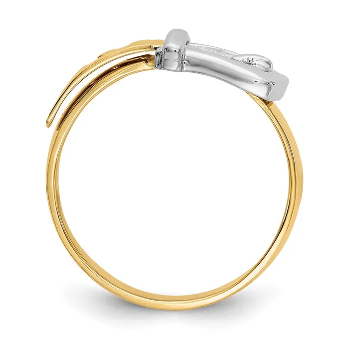 Rings Goldia 14k TwoTone Gold Polished Buckle Ring