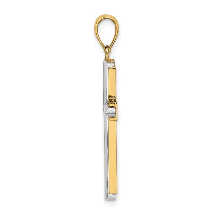 Rings Goldia 14k Twotone Gold Polished Cross Charm