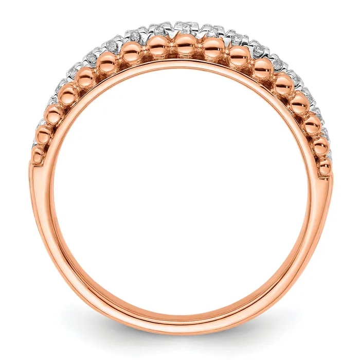 Rings Goldia 14k Twotone Two Tone Rose and White Gold 14 Ct Lab Grown Diamond VSSI G Band Ring