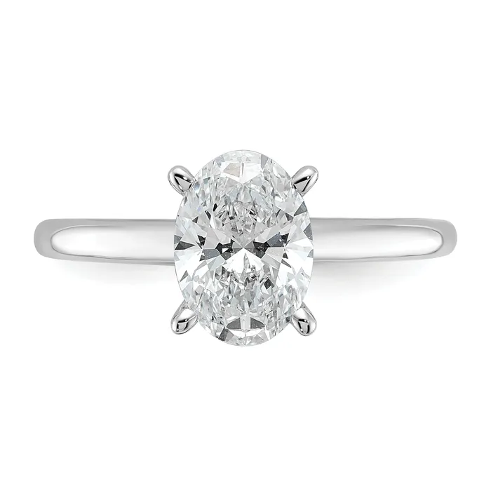 Rings Goldia 14k White Gold 1 12 Ct Lab Grown Diamond VSSI G Oval Solitare Engagement Ring