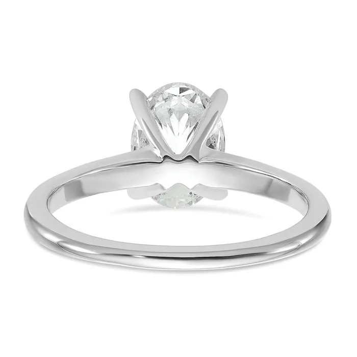 Rings Goldia 14k White Gold 1 12 Ct Lab Grown Diamond VSSI G Oval Solitare Engagement Ring