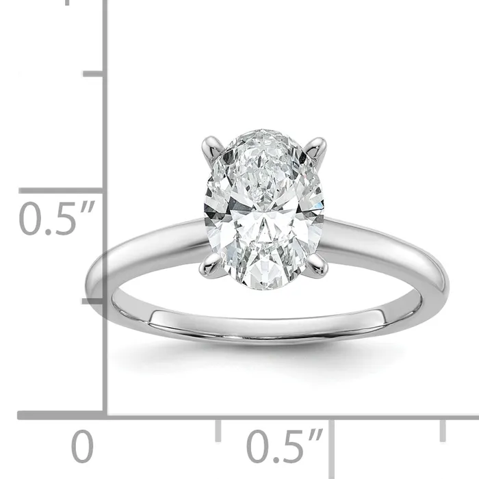 Rings Goldia 14k White Gold 1 12 Ct Lab Grown Diamond VSSI G Oval Solitare Engagement Ring