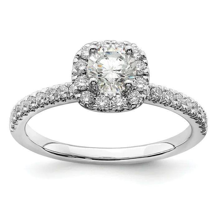 Rings Goldia 14k White Gold 34 Ct Lab Grown Diamond VSSI G Round Halo Engagement Ring