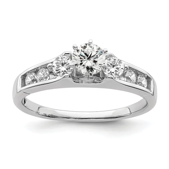 Rings Goldia 14k White Gold 58 Ct Lab Grown Diamond VSSI G Round Engagement Ring