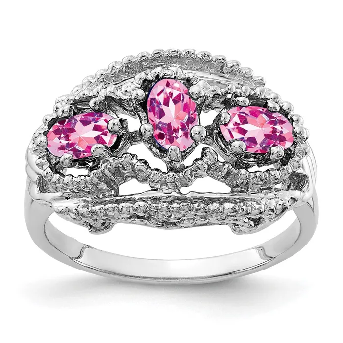 Rings Goldia 14k White Gold 5x3mm Oval Pink Sapphire Ring
