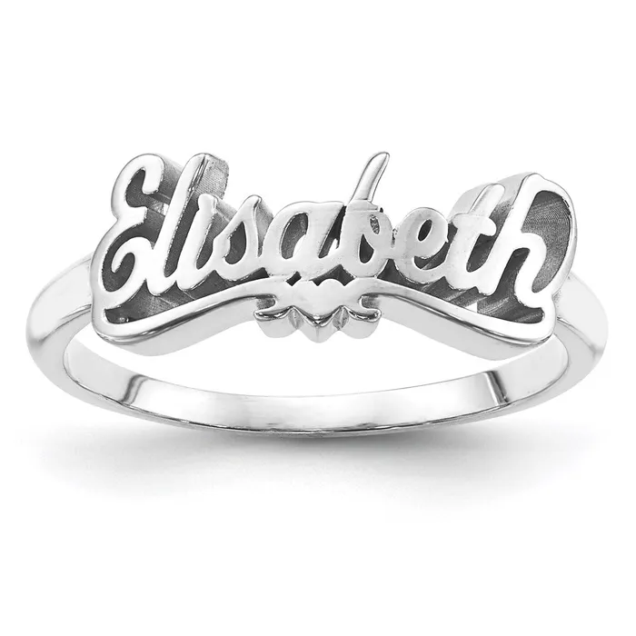 Rings Goldia 14K White Gold Polished Personalized Ring
