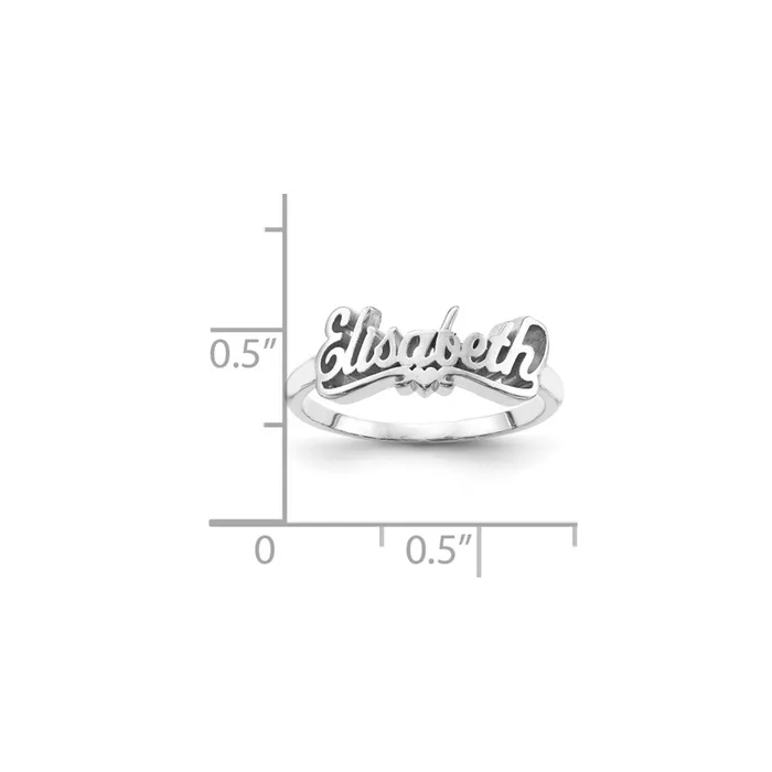 Rings Goldia 14K White Gold Polished Personalized Ring