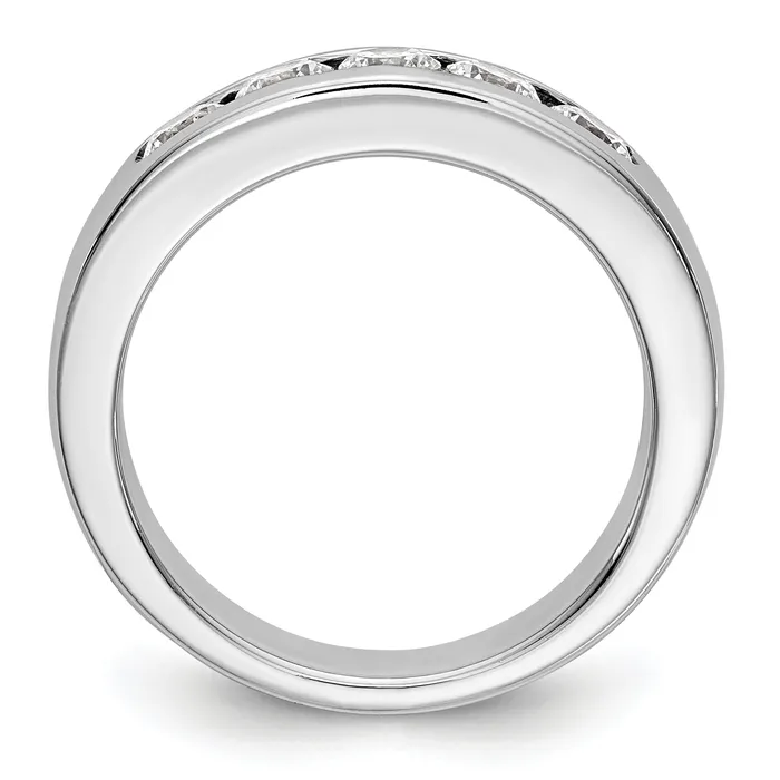 Rings Goldiacom 14K White Gold 5 Stone Diamond Channel Band