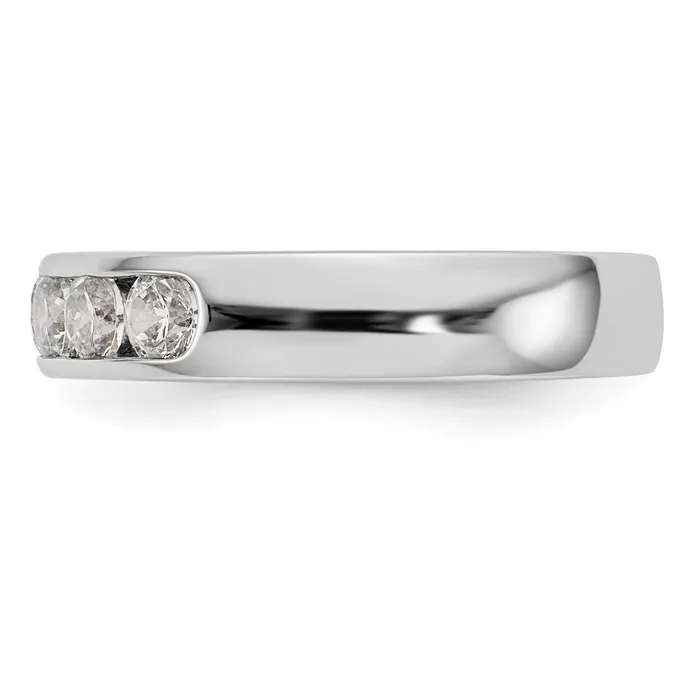 Rings Goldiacom 14K White Gold 5 Stone Diamond Channel Band
