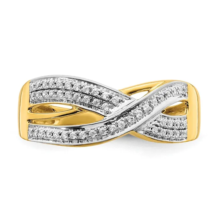 Rings Goldiacom 14K Yellow Gold Real Diamond Ring