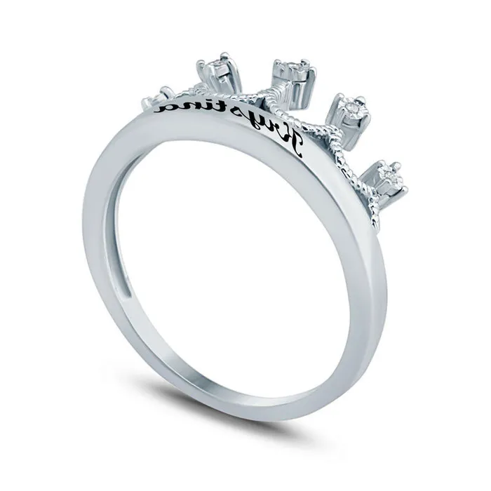 Rings Goldia Natural Diamond Accent RopeTextured Crown Ring in Sterling Silver 18 Characters