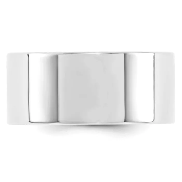 Rings Goldia Solid 10K White Gold 10mm Standard Flat Comfort Fit MensWomens Wedding Band Ring Size 11