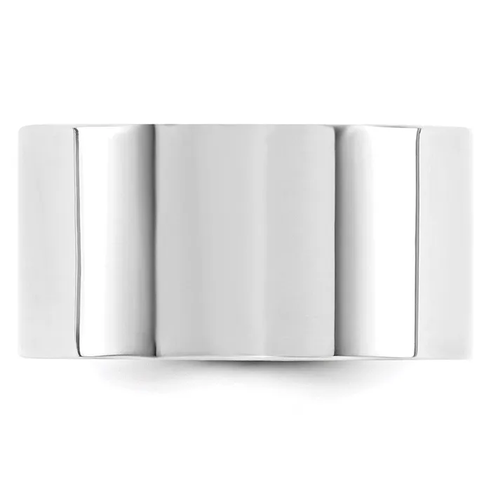 Rings Goldia Solid 10K White Gold 12mm Standard Flat Comfort Fit MensWomens Wedding Band Ring Size 45