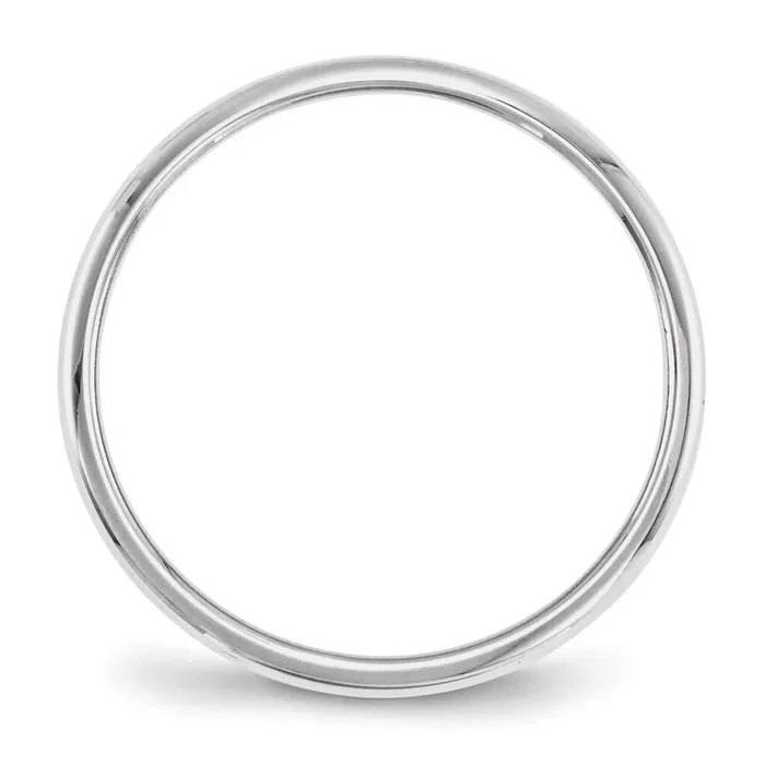Rings Goldia Solid 10K White Gold 2mm Half Round MensWomens Wedding Band Ring Size 125