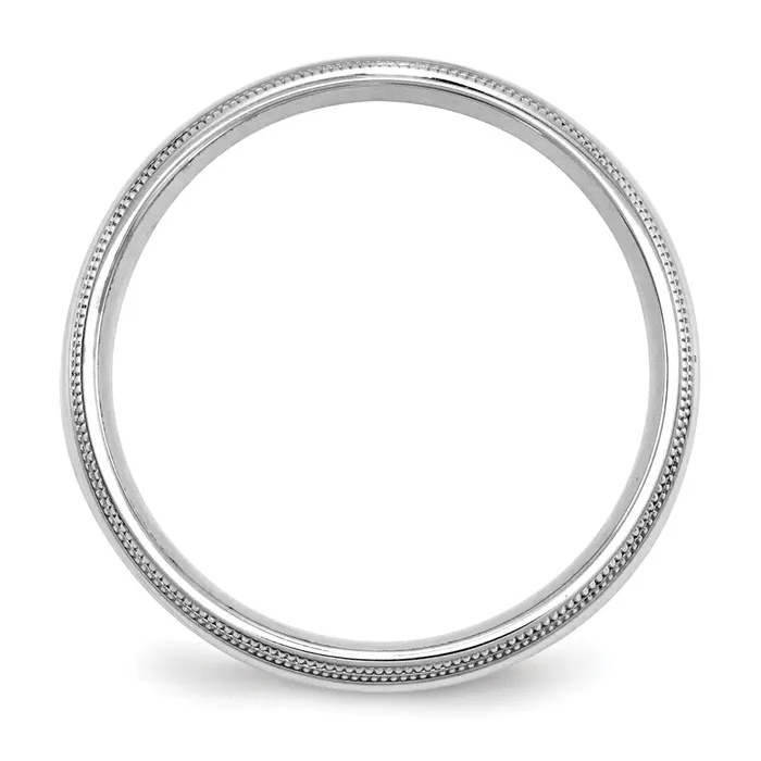 Rings Goldia Solid 10K White Gold 5mm Double Milgrain Comfort Fit MensWomens Wedding Band Ring Size 105