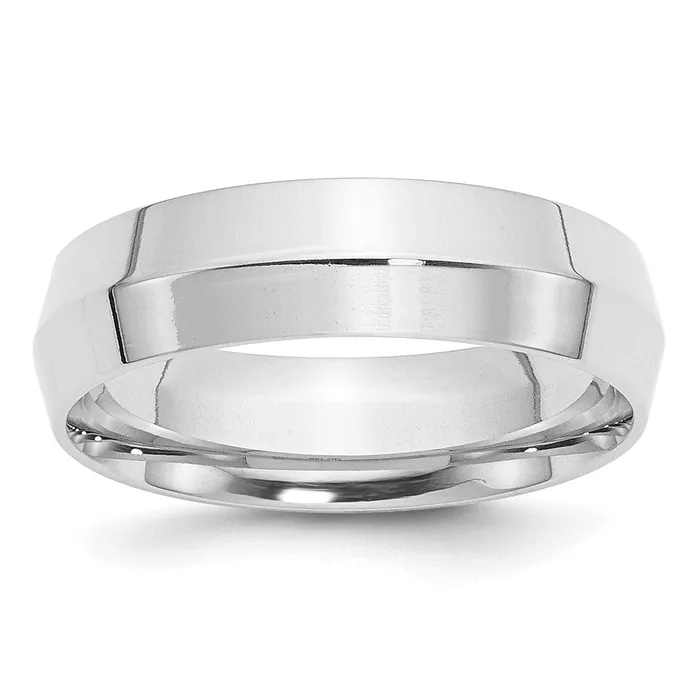 Rings Goldia Solid 10K White Gold 6mm Knife Edge Comfort Fit MensWomens Wedding Band Ring Size 115