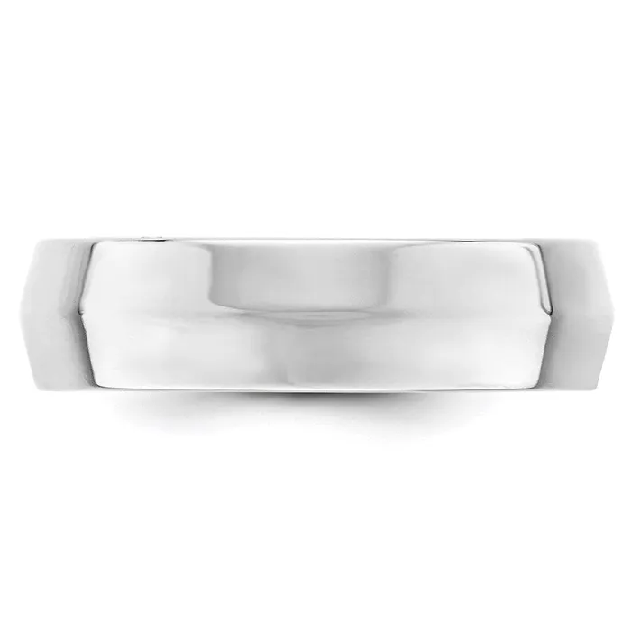Rings Goldia Solid 10K White Gold 6mm Knife Edge Comfort Fit MensWomens Wedding Band Ring Size 115