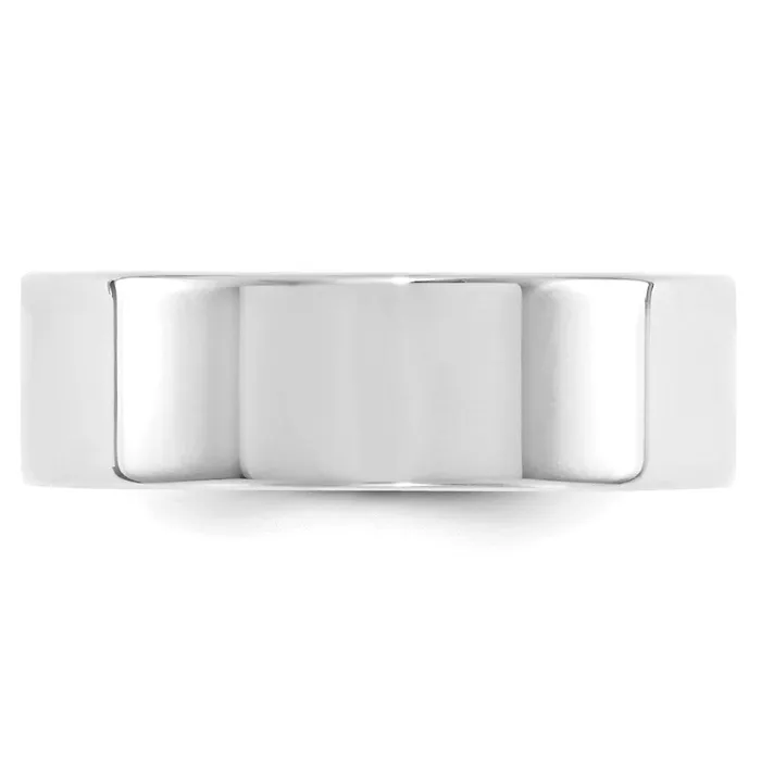 Rings Goldia Solid 10K White Gold 7mm Standard Flat Comfort Fit MensWomens Wedding Band Ring Size 95