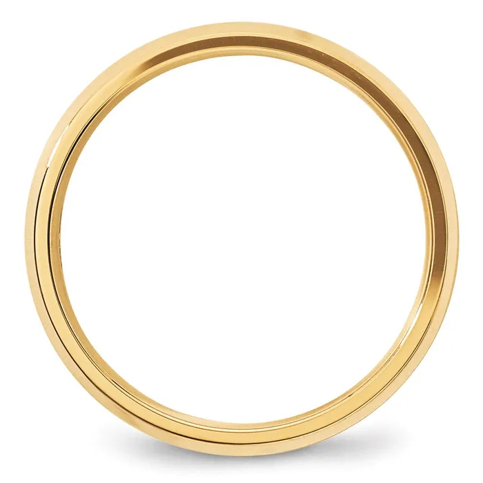 Rings Goldia Solid 10K Yellow Gold 5mm Bevel Edge Comfort Fit MensWomens Wedding Band Ring Size 45