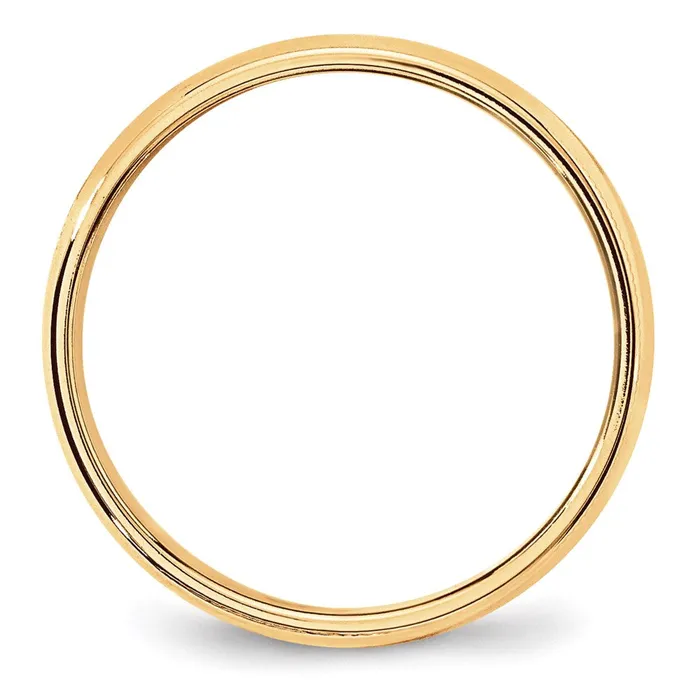 Rings Goldia Solid 10K Yellow Gold 6mm Light Weight Milgrain Half Round MensWomens Wedding Band Ring Size 75