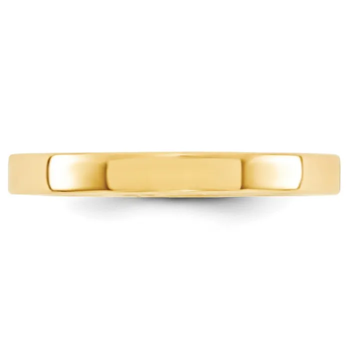 Rings Goldia Solid 14K Yellow Gold 3mm Standard Flat Comfort Fit MensWomens Wedding Band Ring Size 9