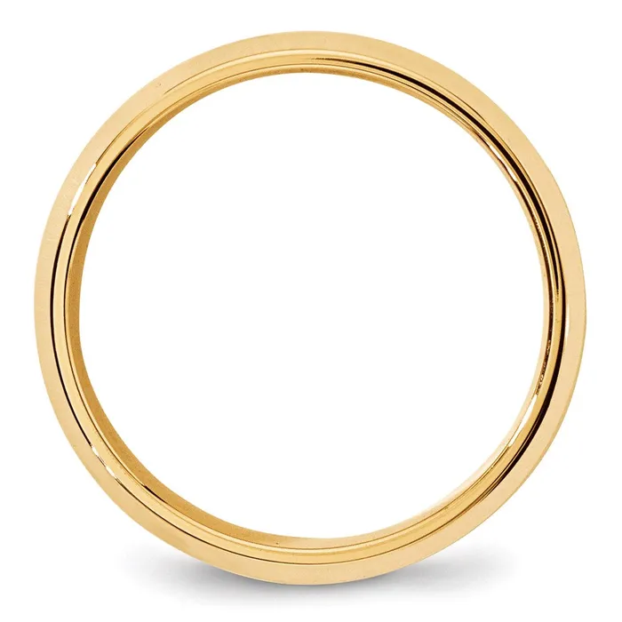 Rings Goldia Solid 14K Yellow Gold 7mm Bevel Edge Comfort Fit MensWomens Wedding Band Ring Size 75