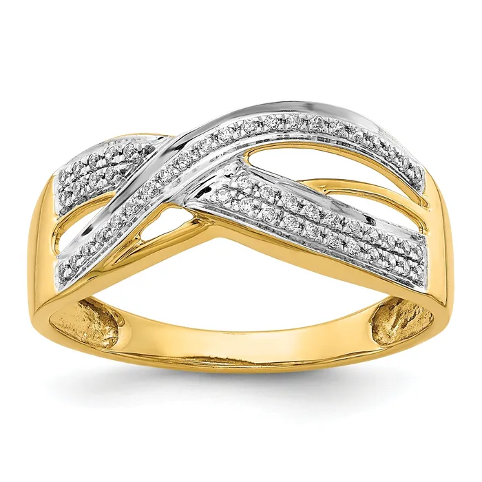 Rings Goldia Solid 14k Yellow Gold Simulated CZ Ring