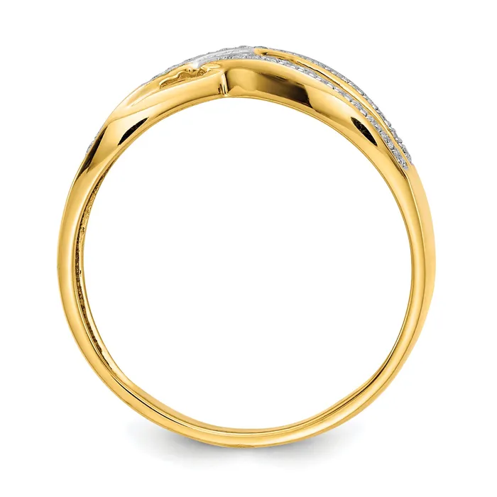 Rings Goldia Solid 14k Yellow Gold Simulated CZ Ring