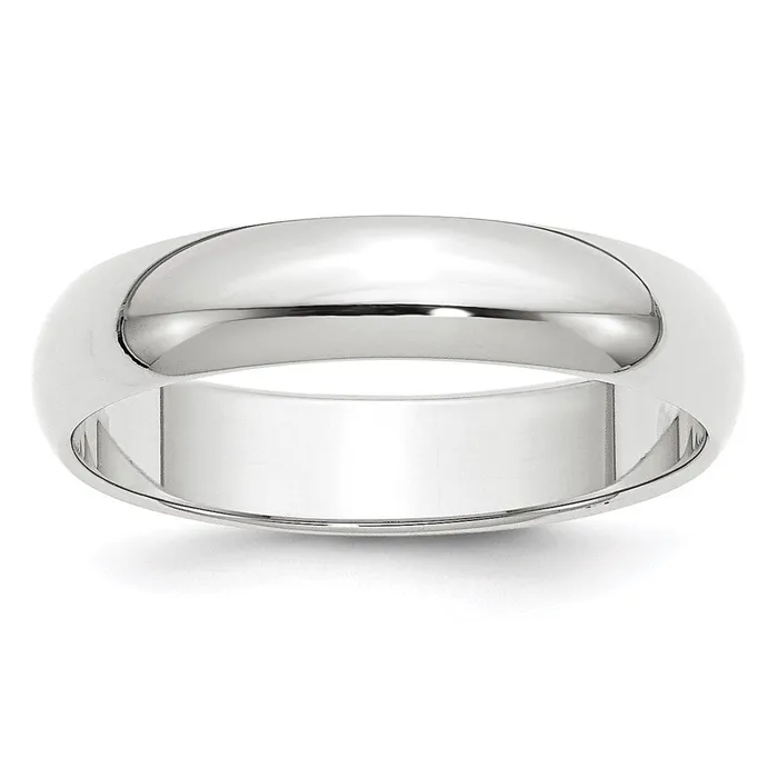 Rings Goldia Solid 14K Yellow Gold White Gold 5mm HalfRound MensWomens Wedding Band Ring Size 75