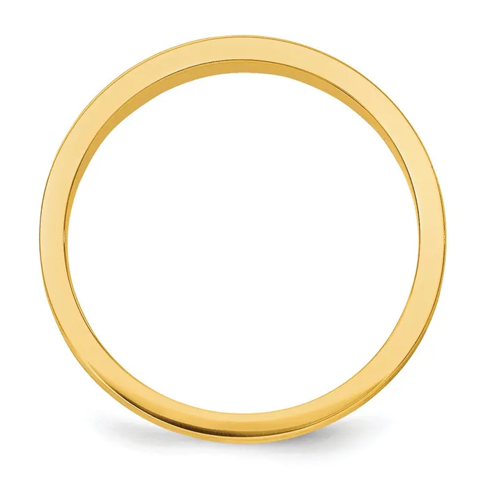 Rings Goldia Solid 18K Yellow Gold 3mm Tapered Satin MensWomens Wedding Band Ring Size 6