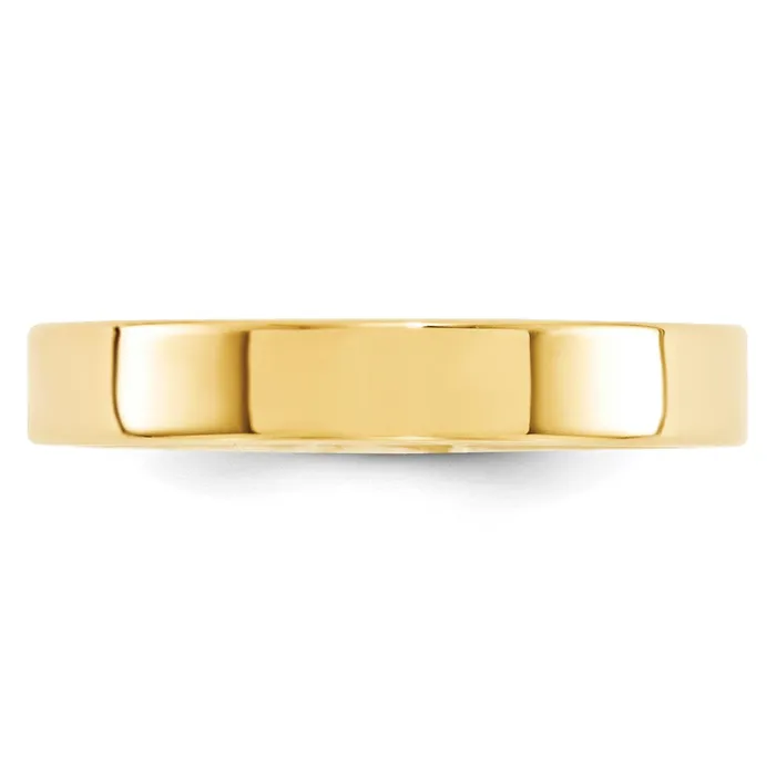 Rings Goldia Solid 18K Yellow Gold 4mm Standard Flat Comfort Fit MensWomens Wedding Band Ring Size 14
