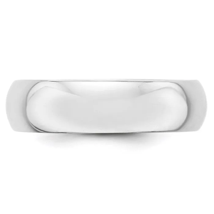 Rings Goldia Solid 18K Yellow Gold White Gold 6mm HalfRound MensWomens Wedding Band Ring Size 115