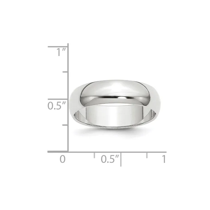 Rings Goldia Solid 18K Yellow Gold White Gold 6mm HalfRound MensWomens Wedding Band Ring Size 115