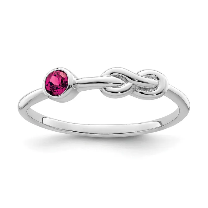 Rings Goldia Sterling Silver Rhodiumplated Polished Infinity Lab Created Ruby Ring
